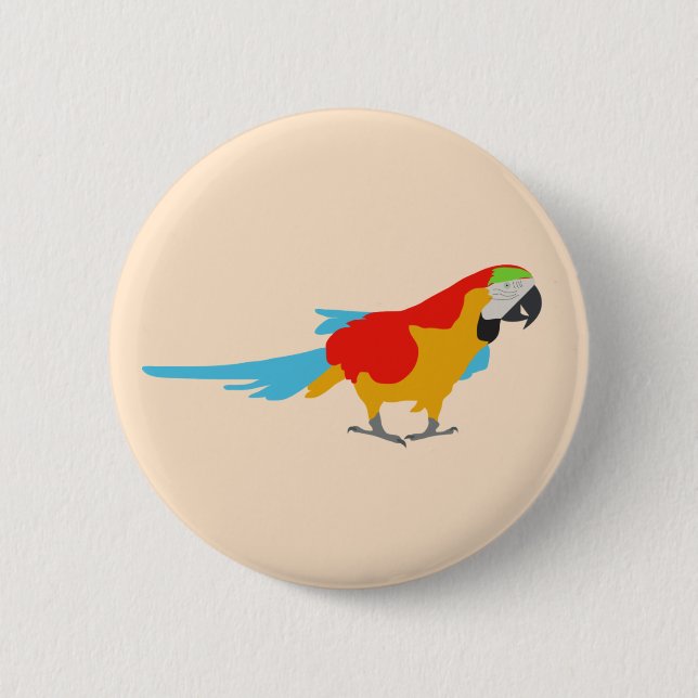 Colourful Tropical Macaw 6 Cm Round Badge (Front)
