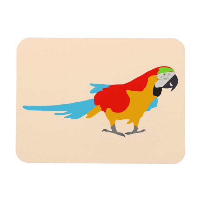 Colourful Tropical Macaw Magnet (Horizontal)