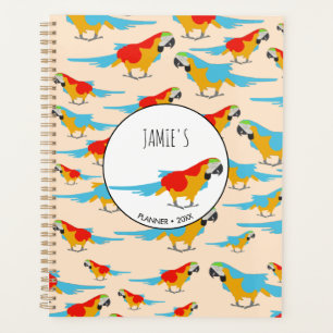 Colourful Tropical Macaw Pattern Planner