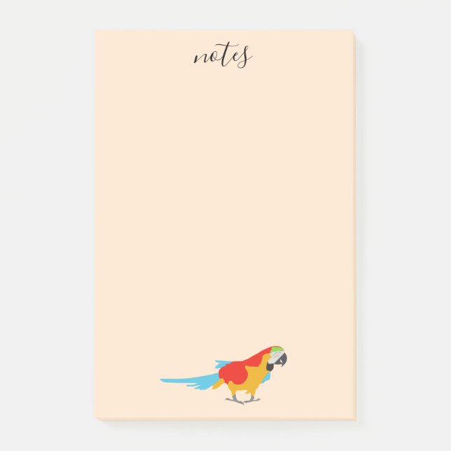 Colourful Tropical Macaw Post-it Notes (Front)