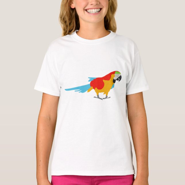 Colourful Tropical Macaw T-Shirt (Front)