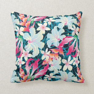 Colourful Tropical Pattern Cushion