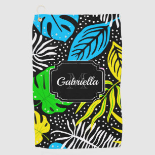 Colourful Tropical Pattern Golf Towel