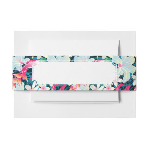 Colourful Tropical Pattern Invitation Belly Band