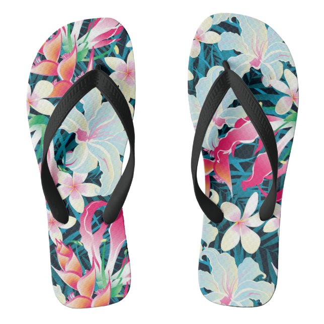 Colourful Tropical Pattern Jandals (Footbed)
