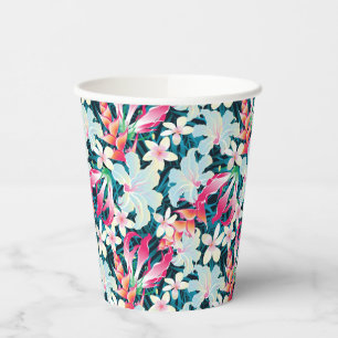 Colourful Tropical Pattern Paper Cups