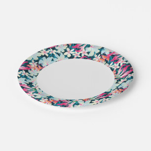 Colourful Tropical Pattern Paper Plate