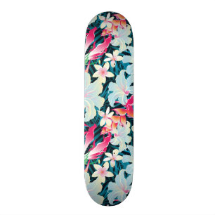 Colourful Tropical Pattern Skateboard
