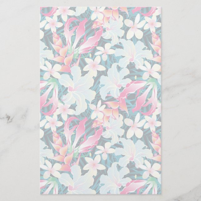 Colourful Tropical Pattern Stationery (Front)