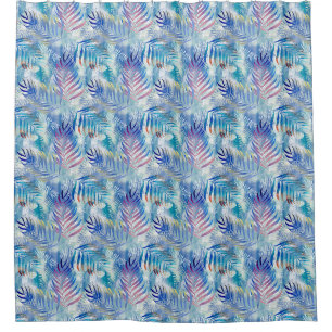 Colourful tropical pattern with palm leaves. shower curtain