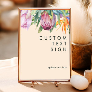 Colourful Tropical Peach Cards and Gifts Custom Poster
