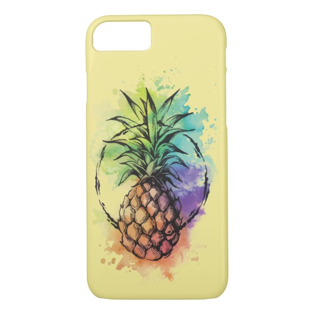 Colourful Tropical Pineapple Case (Back)