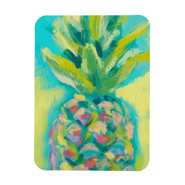 Colourful Tropical Pineapple Magnet (Vertical)