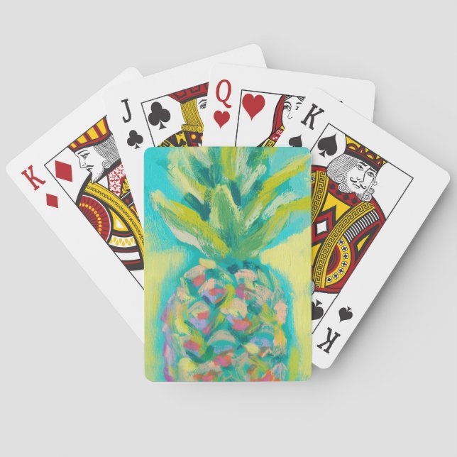 Colourful Tropical Pineapple Playing Cards (Back)