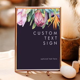 Colourful Tropical Purple Cards and Gifts Custom Poster