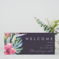 Colourful Tropical | Purple Seating Chart Header