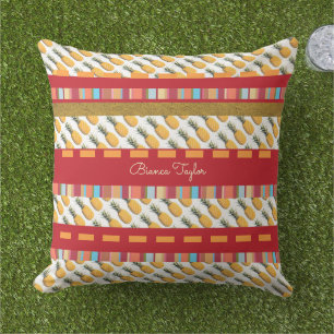 Colourful & Tropical , stylish & custom , pineappl Cushion