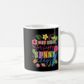 Colourful tropical summer happy quote beach surf coffee mug
