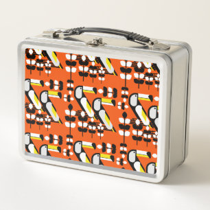 Colourful Tropical Toucan Artwork Metal Lunch Box