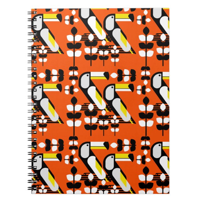 Colourful Tropical Toucan Artwork Notebook (Front)