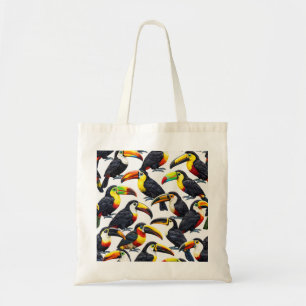 Colourful Tropical Toucan Bird Pattern Tote Bag