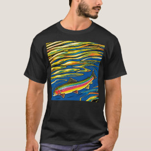 Colourful Trout and Ripples of Water T-Shirt