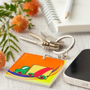 Colourful Truck Key Ring