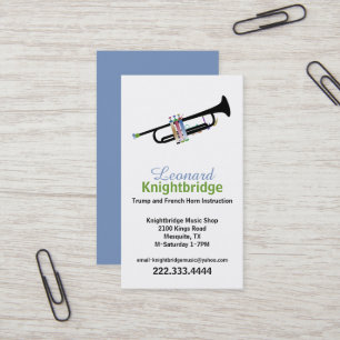 Colourful Trumpet Business Card