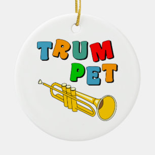 Colourful Trumpet Ceramic Tree Decoration