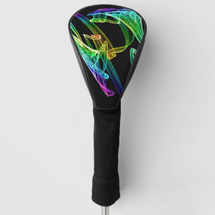 Colourful Trumpet Fractal Golf Head Cover