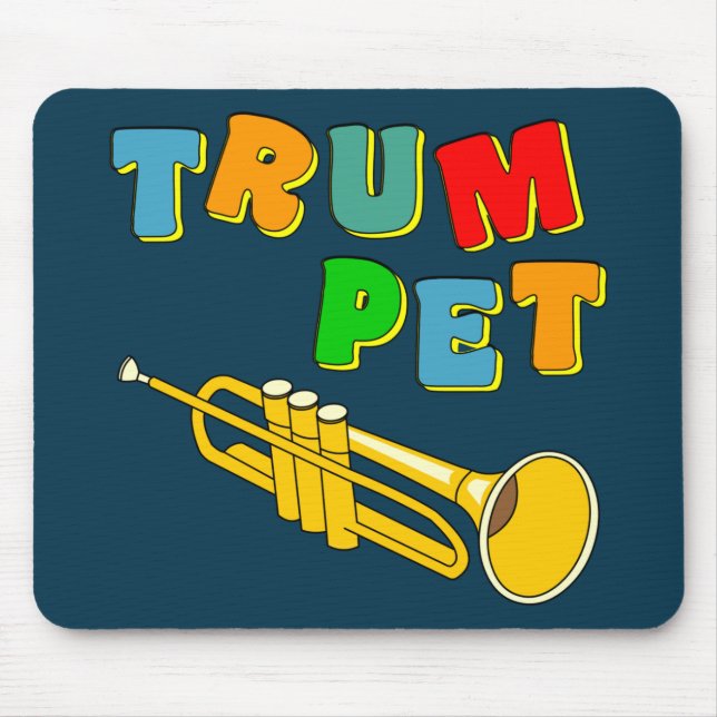 Colourful Trumpet Mouse Pad (Front)
