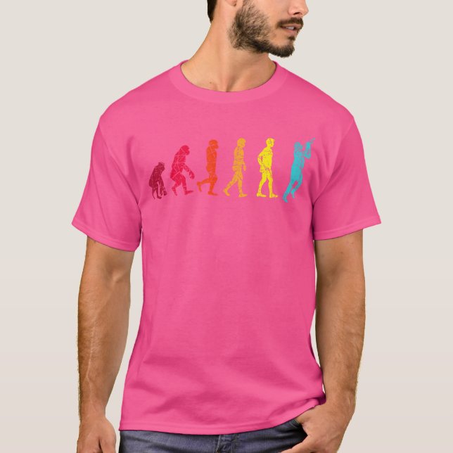 Colourful Trumpeter Music Marching Band Evolution  T-Shirt (Front)