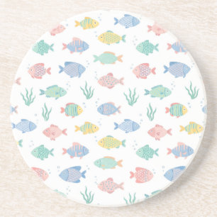 Colourful Tulimet Tropical Fish Pattern Coaster