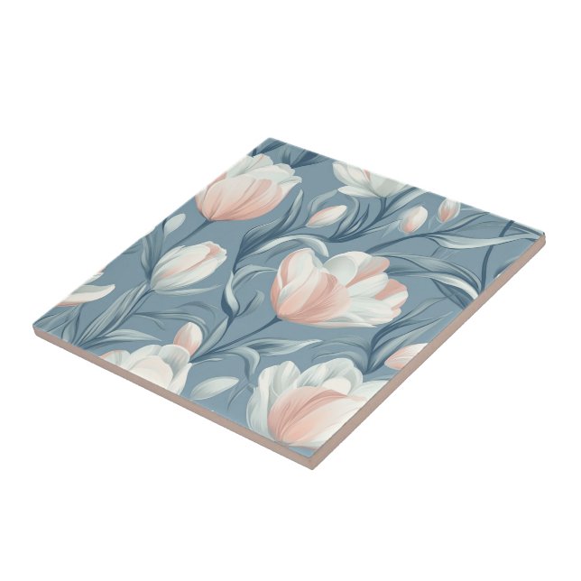 Colourful Tulip Ceramic Tiles  For Home Flooring (Side)