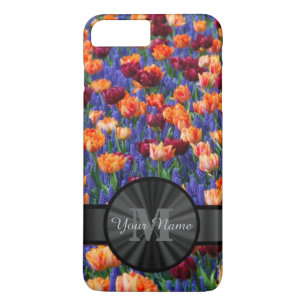 Colourful Tulip field monogrammed Case-Mate iPhone Case