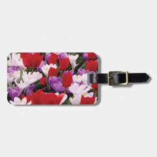 Colourful Tulip Flowers Luggage Tag