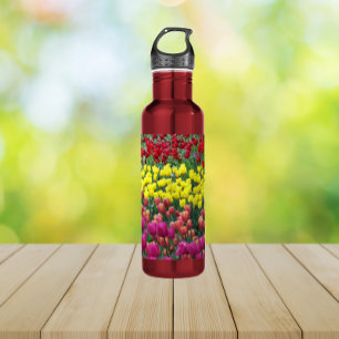 Colourful Tulip Garden Floral 710 Ml Water Bottle