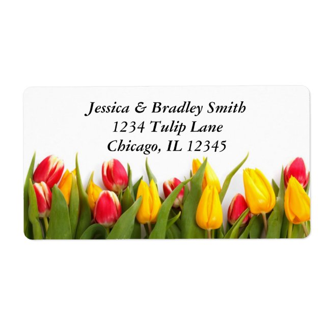 Colourful Tulips Address Label (Front)