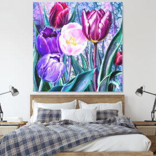Colourful Tulips Canvas Print
