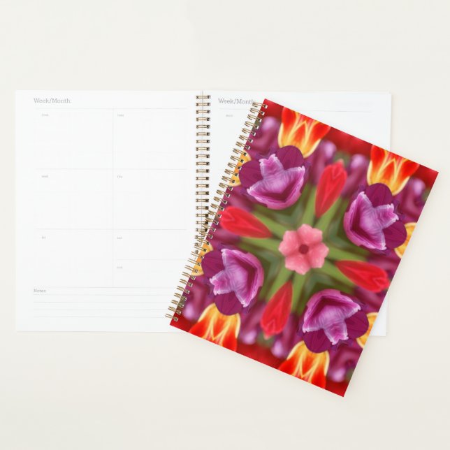 Colourful Tulips Kaleidoscope  Planner (Display)