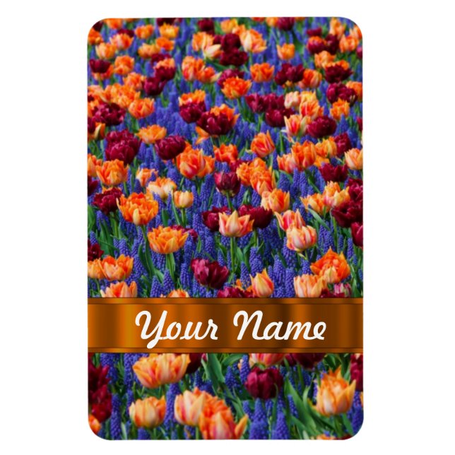 Colourful tulips magnet (Vertical)