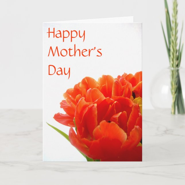 Colourful Tulips Mother's Day Card (Front)