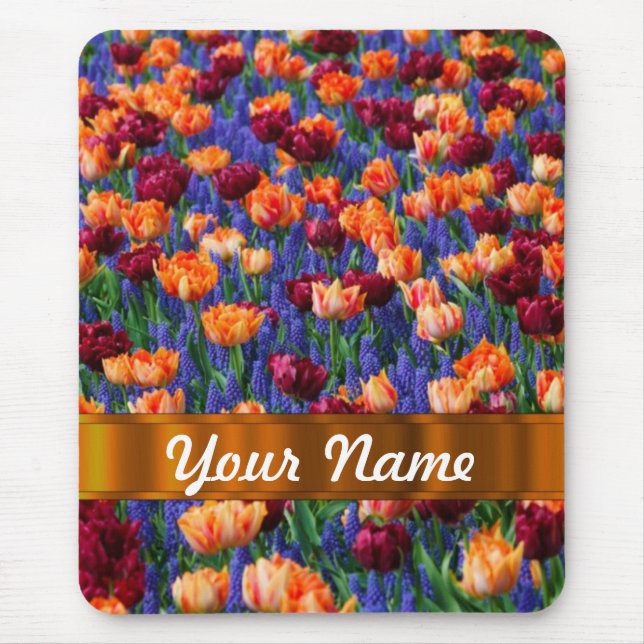 Colourful tulips mouse pad (Front)