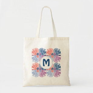Colourful TURKEY Pattern   Monogram Tote Bag