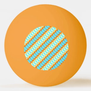 Colourful Turquoise Blue Orange Yellow Pattern Ping Pong Ball