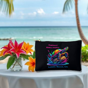 Colourful Turtle Splash Zippered Pouch