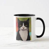 Colourful Tuxedo Cat