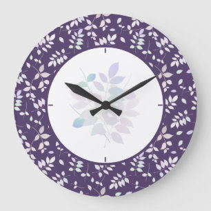 Colourful Twigs Large Clock