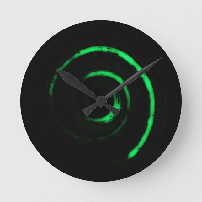 Colourful Twirls Round Clock (Front)