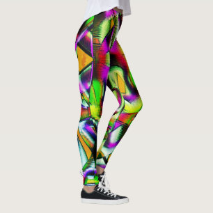 Colourful twisted cutouts lime.., notched scratche leggings